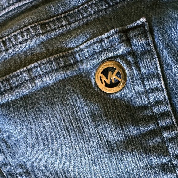 Michael KORS Denim Izzy Skinny Jeans with Zipper Pockets Size 10 - Picture 7 of 12